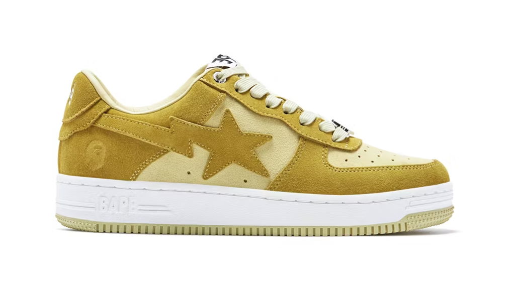 bapesta sneakers yellow suede patike