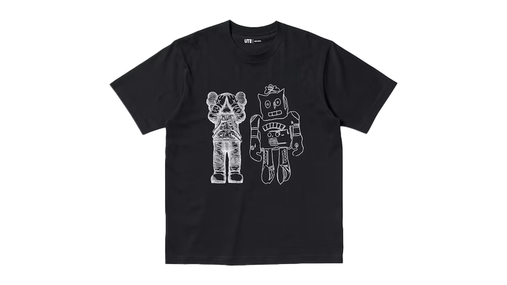 kaws Uniqlo Warhol black tee